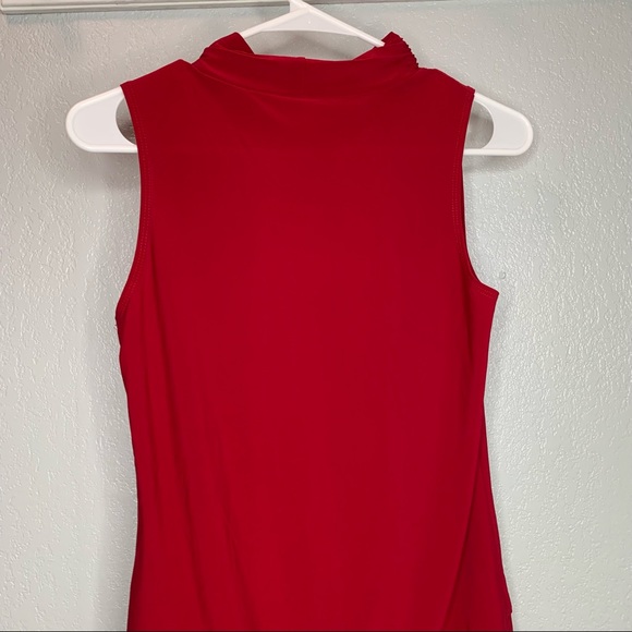 Per Seption Petite Business Casual Red Blouse - Picture 6 of 8